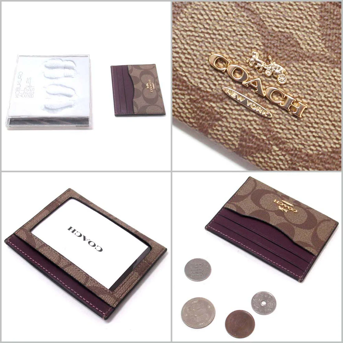 コーチ(COACH) 最新作 ポピー シグネチャー プリント 名刺入れ カードケース