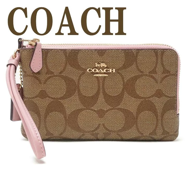 コーチ(COACH) 最新作 クリスティン オプアート ミディアム リストレット ポーチ