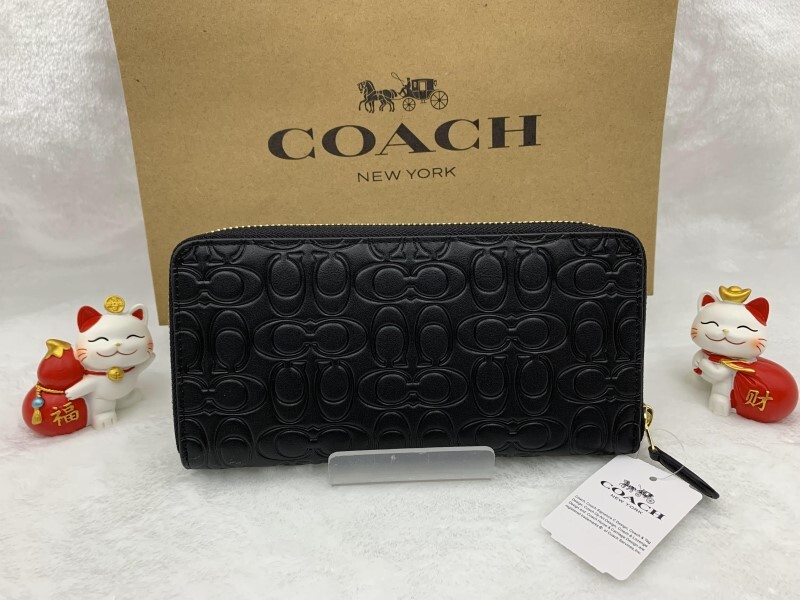 コーチ(COACH) 最新作 メンズ シグネチャー エンボスド トラベル 長財布