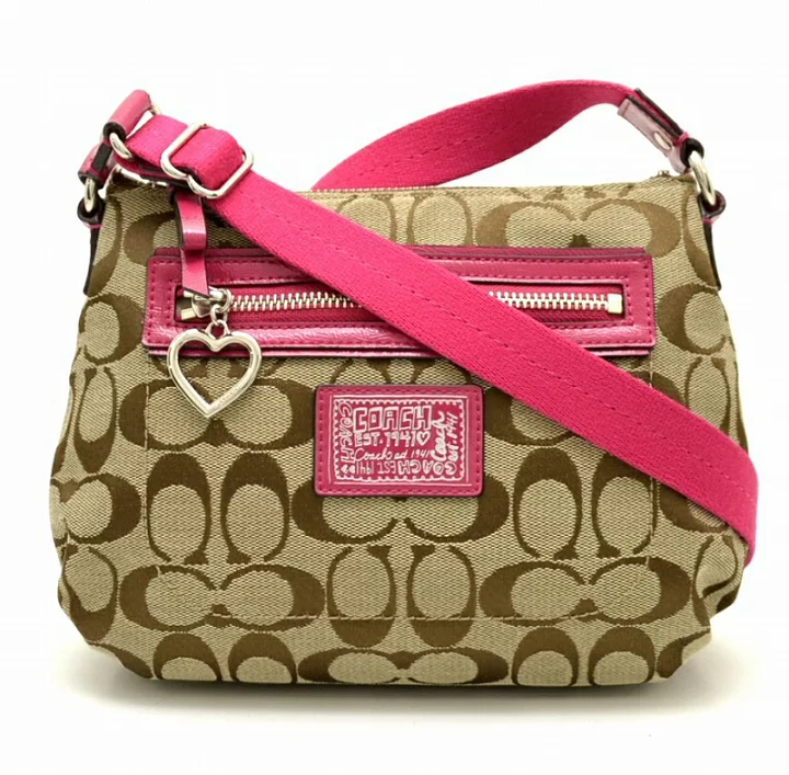 コーチ(COACH) 最新作 ポピー デイジー シグネチャー アップリケ ショルダーバッグ