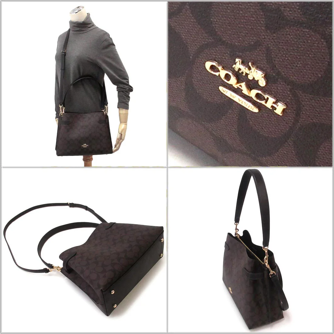 コーチ(COACH) 最新作 シグネチャー フラップ ダッフル ショルダーバッグ コーチ(COACH) 最新作 シグネチャー フラップ ダッフル ショルダーバッグ