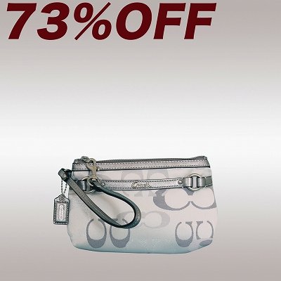 コーチ(COACH) 最新作 ギャラリー オプティック シグネチャー リストレット ポーチ