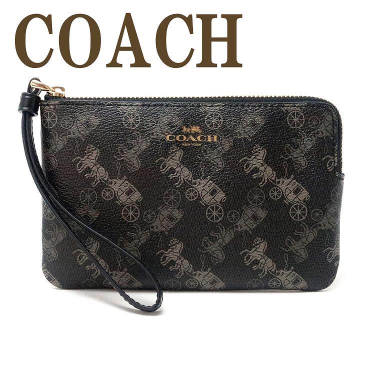 コーチ(COACH) 最新作 シグネチャー ラージ フラップ リストレット ポーチ
