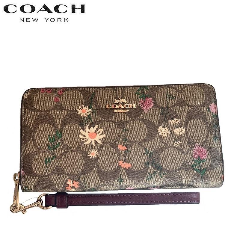 コーチ(COACH) 最新作 レザー ラージ フラップ リストレット ポーチ