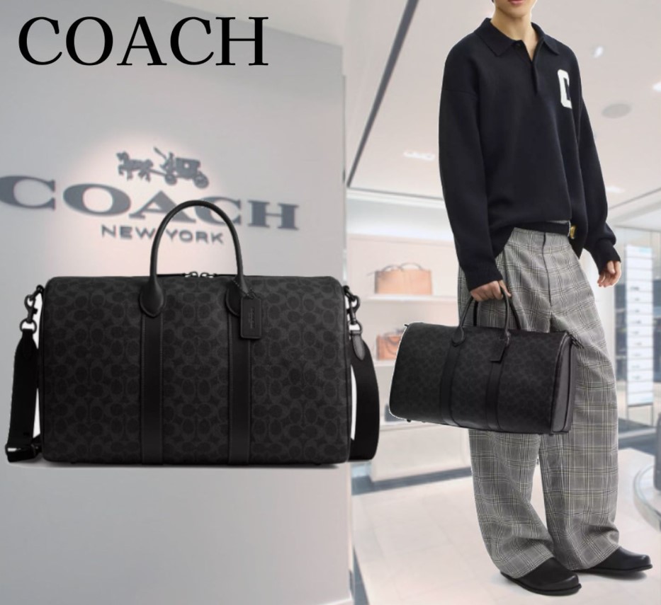 コーチ(COACH) 最新作 メンズ シグネチャー ジャガード キャンバス フライト ショルダーバッグ